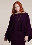 ELOQUII Boxy Three Quarter Sleeve Turtleneck
