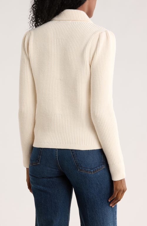 Dkny Jeans Johnny Collar Cardigan In White