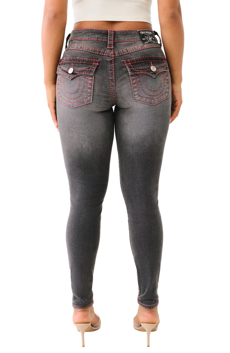 True Religion Jennie Skinny Jeans, Alternate, color, Charcoal