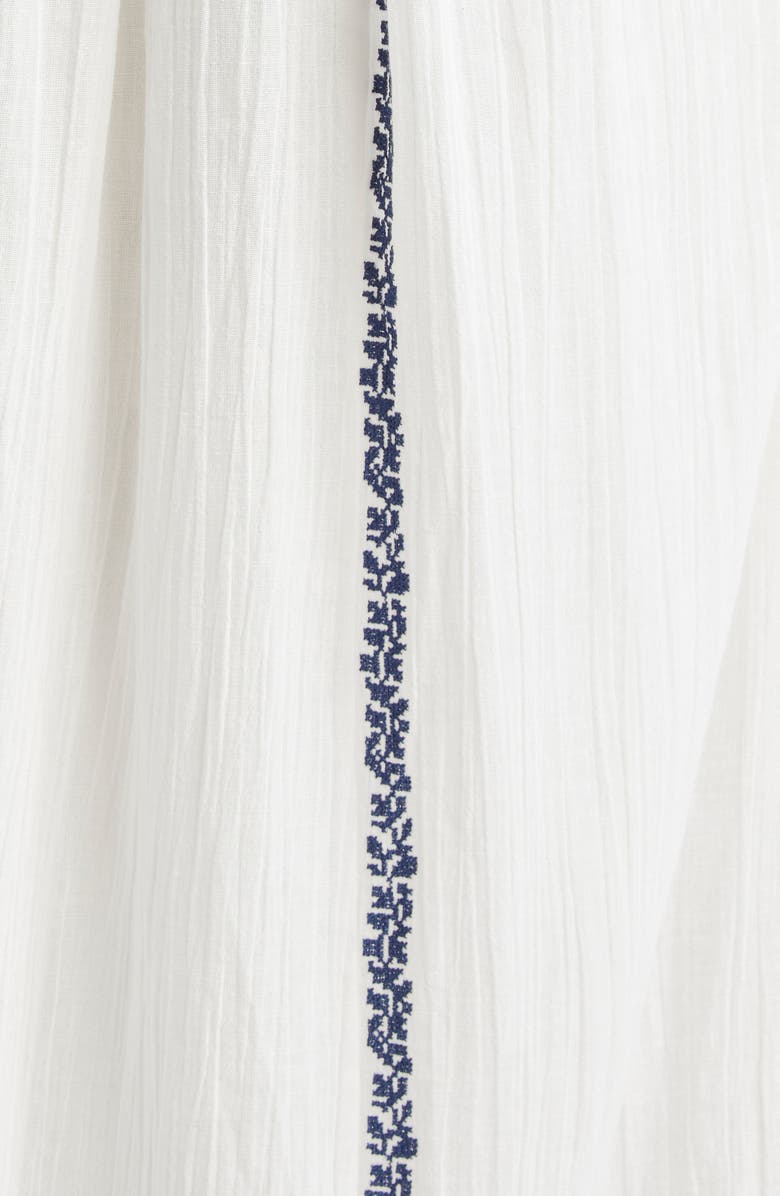 Isabel Marant Étoile Liviane Embroidered Maxi Dress, Alternate, color, Ecru/ Blue