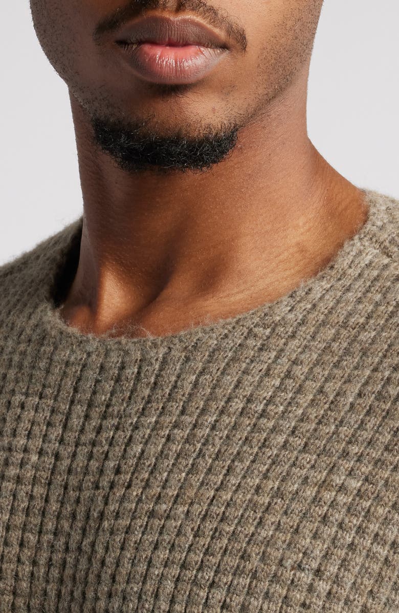 Fear of God Essentials Heavyweight Waffle Crewneck Sweater, Alternate, color, 