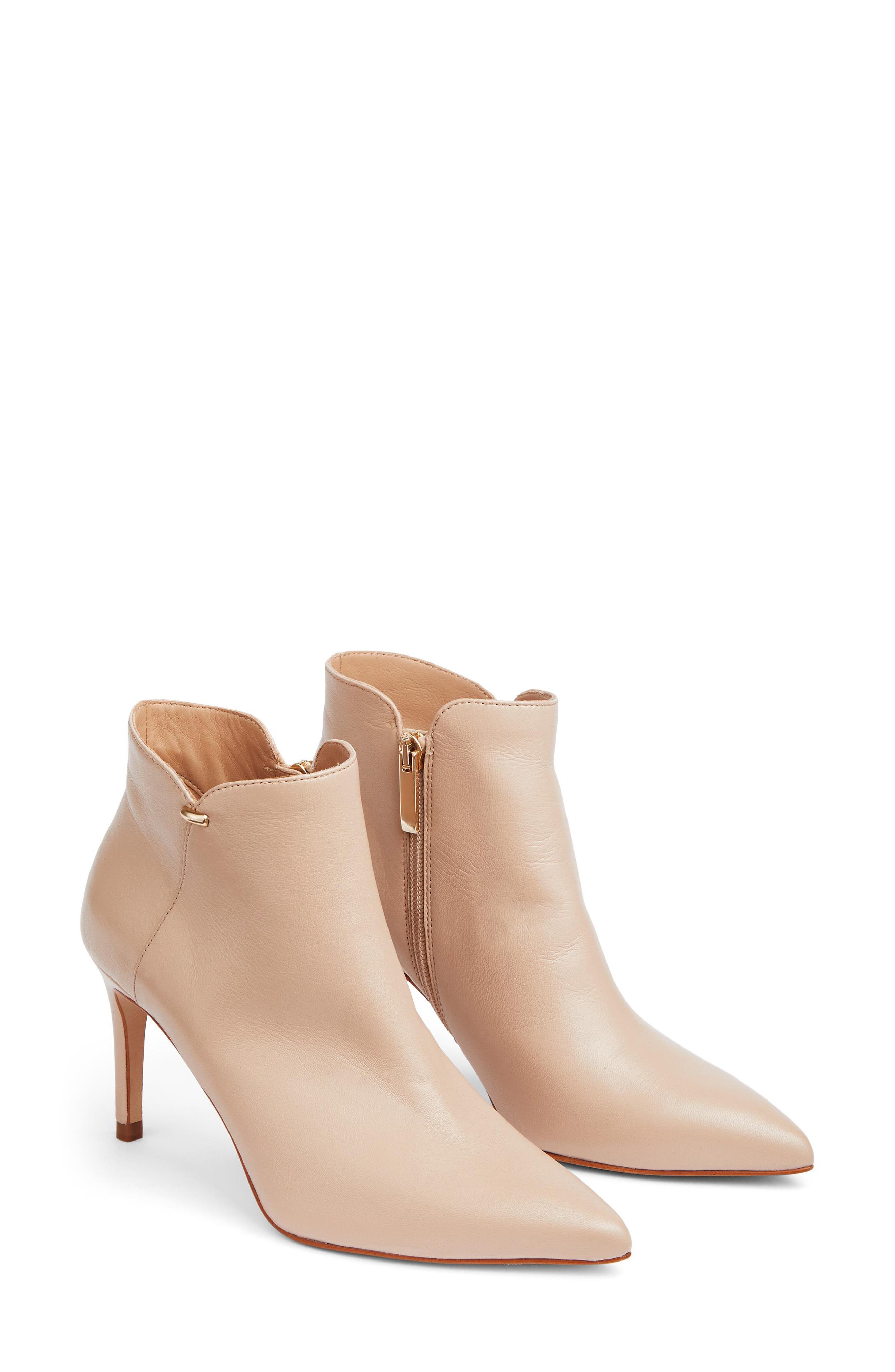 LK Bennett Corinne Pointed Toe Bootie, Main, color, Fawn