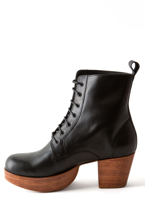 Fortress Bernadette Lace-up Platform Boot In Black