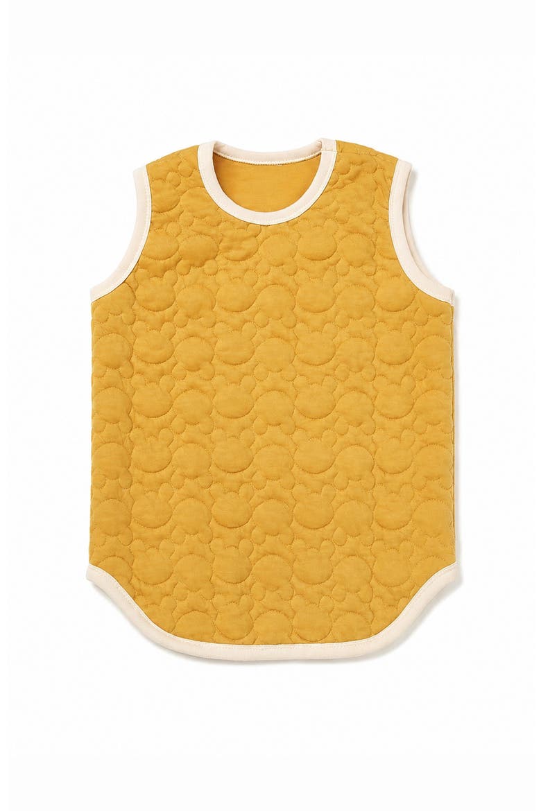 Teddy Bear Quilted Vest, Main, color, Mustard