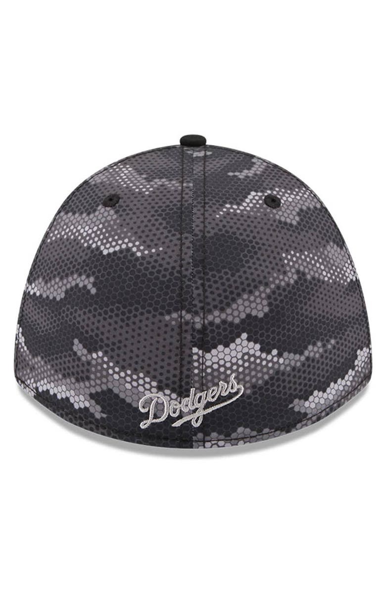 New Era Men's New Era Black Los Angeles Dodgers Camo 39THIRTY A-Frame Flex Hat, Alternate, color, Black