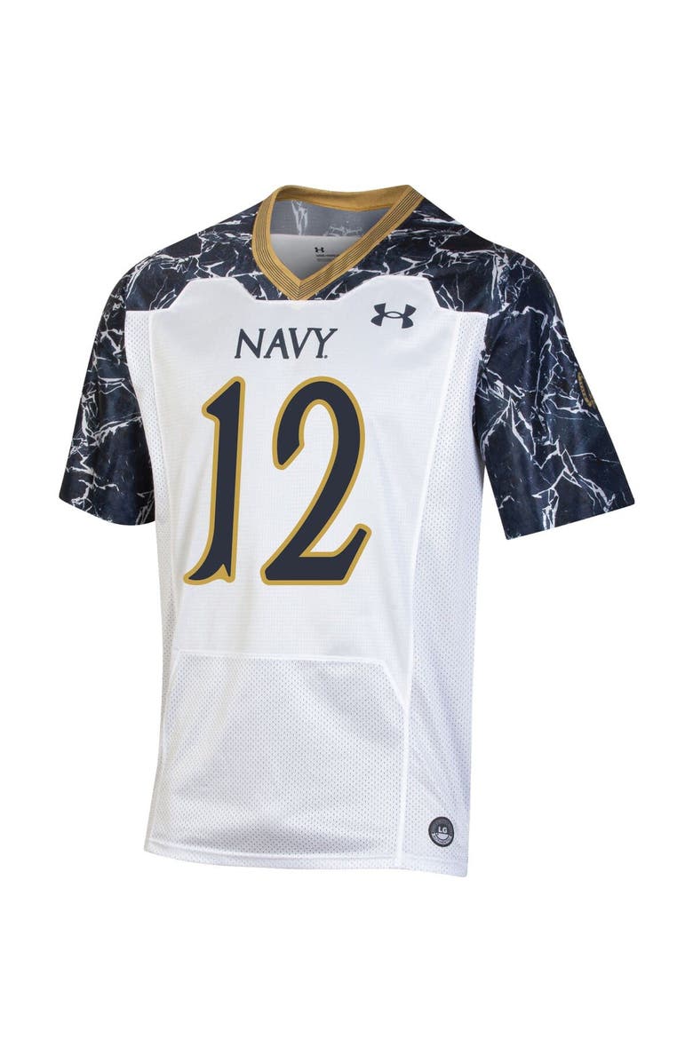 Under Armour Women's Under Armour #12 White/Navy Navy Midshipmen 175 Years Special Game Replica Jersey, Alternate, color, White