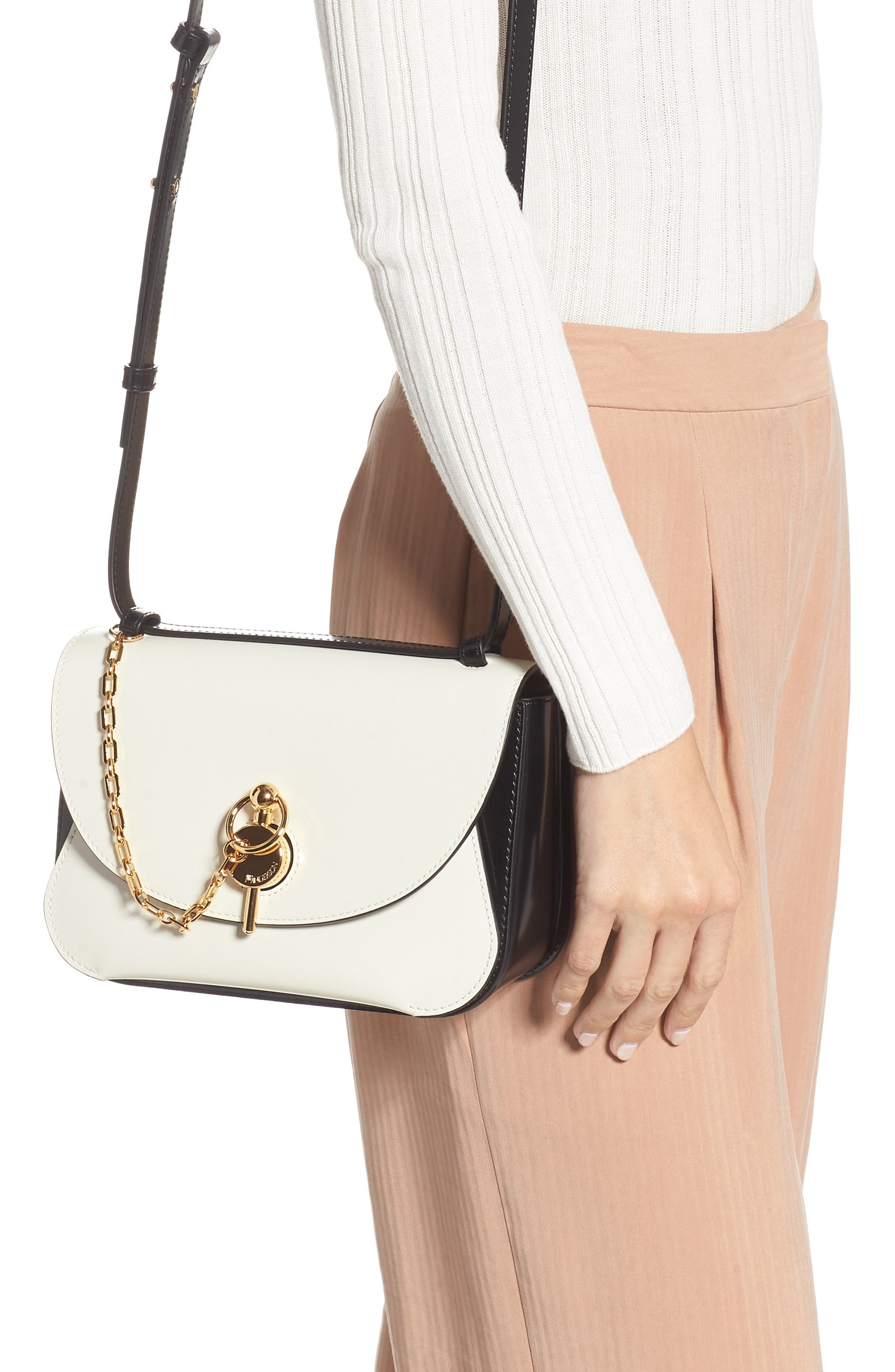JW Anderson The Keyts Leather Shoulder Bag, Alternate, color, 