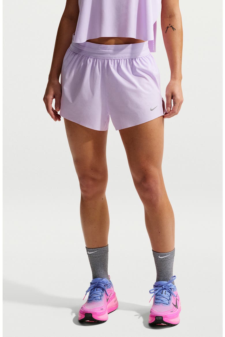 Swift Dri-FIT Mid-Rise Brief-Lined Running Shorts, Main, color, 511 VIOLET MIST