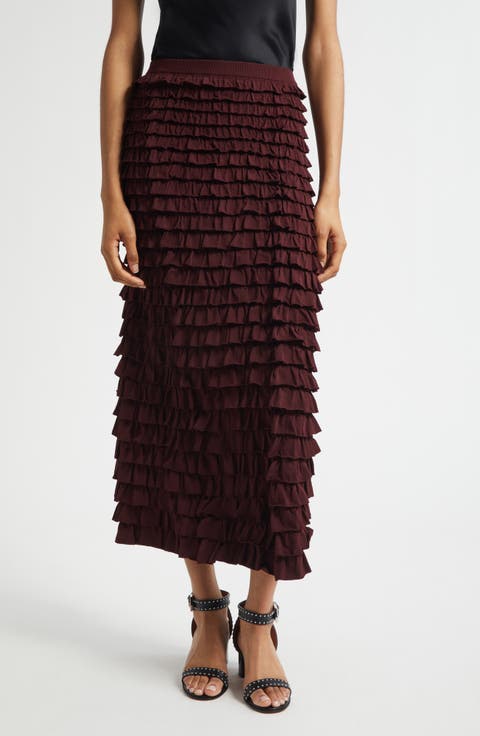 Mimi Ruffle Midi Skirt