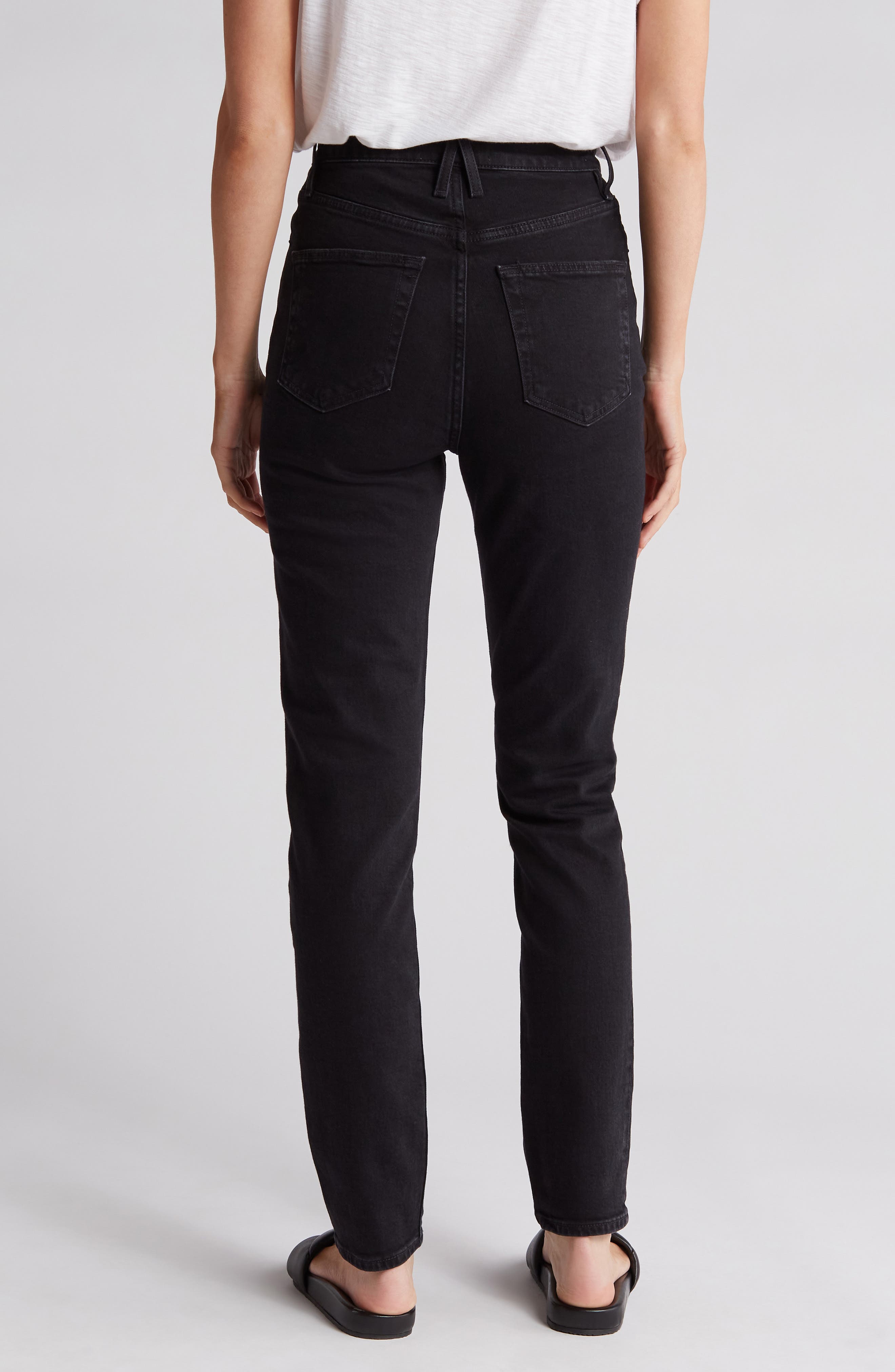 SLVRLAKE Beatnik High Waist Ankle Straight Leg Jeans (Women ...
