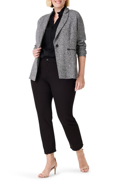 Nic + Zoe Nic+zoe Zipped Up Marled Knit Blazer