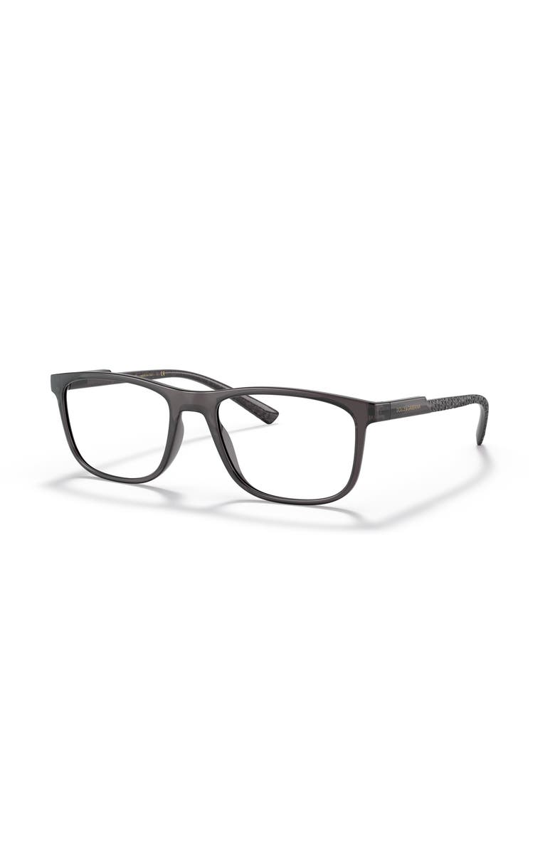 Dolce&Gabbana 55mm Rectangle optical glasses, Main, color, Grey