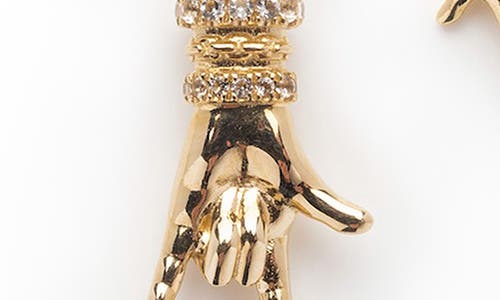 Local Eclectic Body Language Pendant Charm In Gold