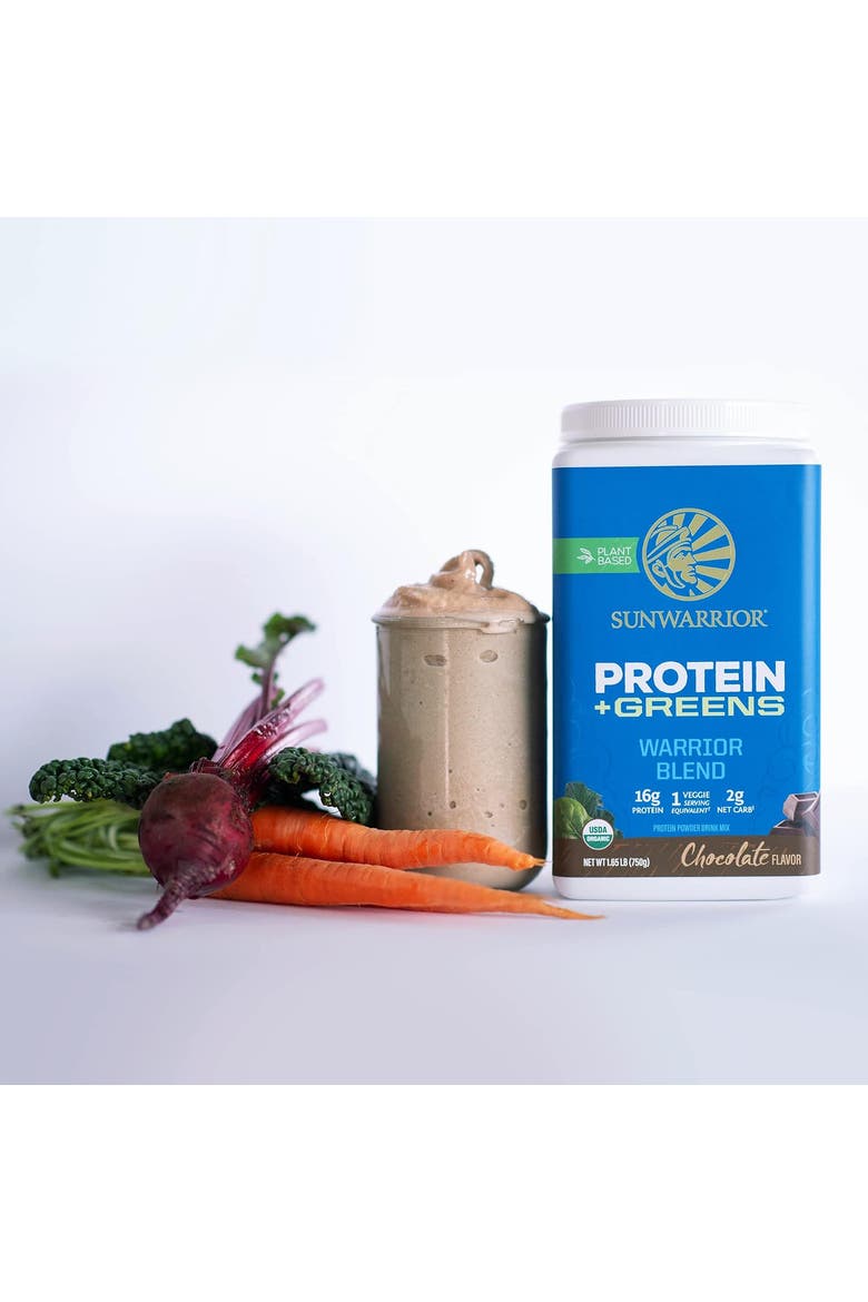 Organic Warrior Blend+ Greens Protein Powder, 750gm, Alternate, color, Chocolate