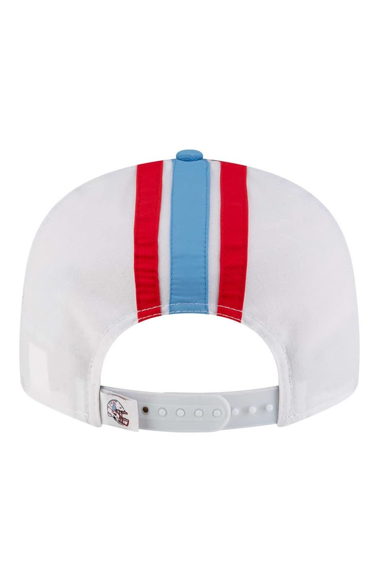 New Era Men's New Era White Tennessee Titans Oilers Throwback Helmet 9FIFTY Snapback Hat, Alternate, color, 