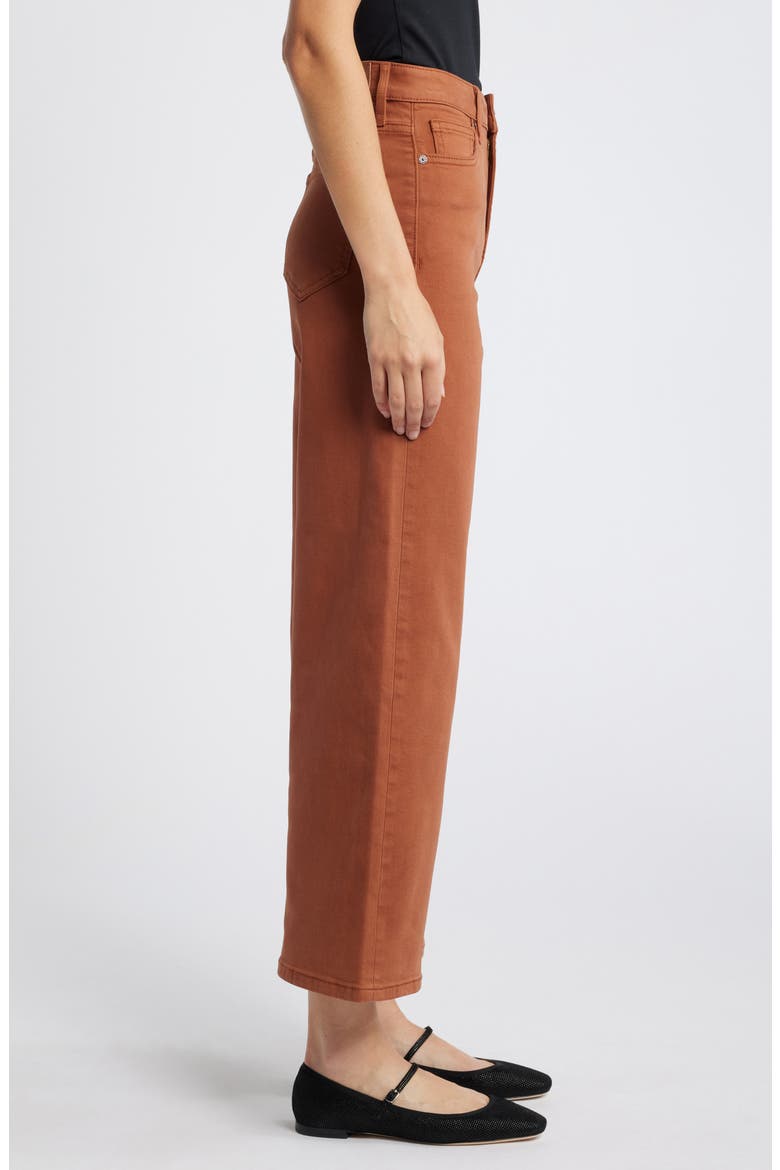 High Waist Wide Leg Jeans, Alternate, color, RUST