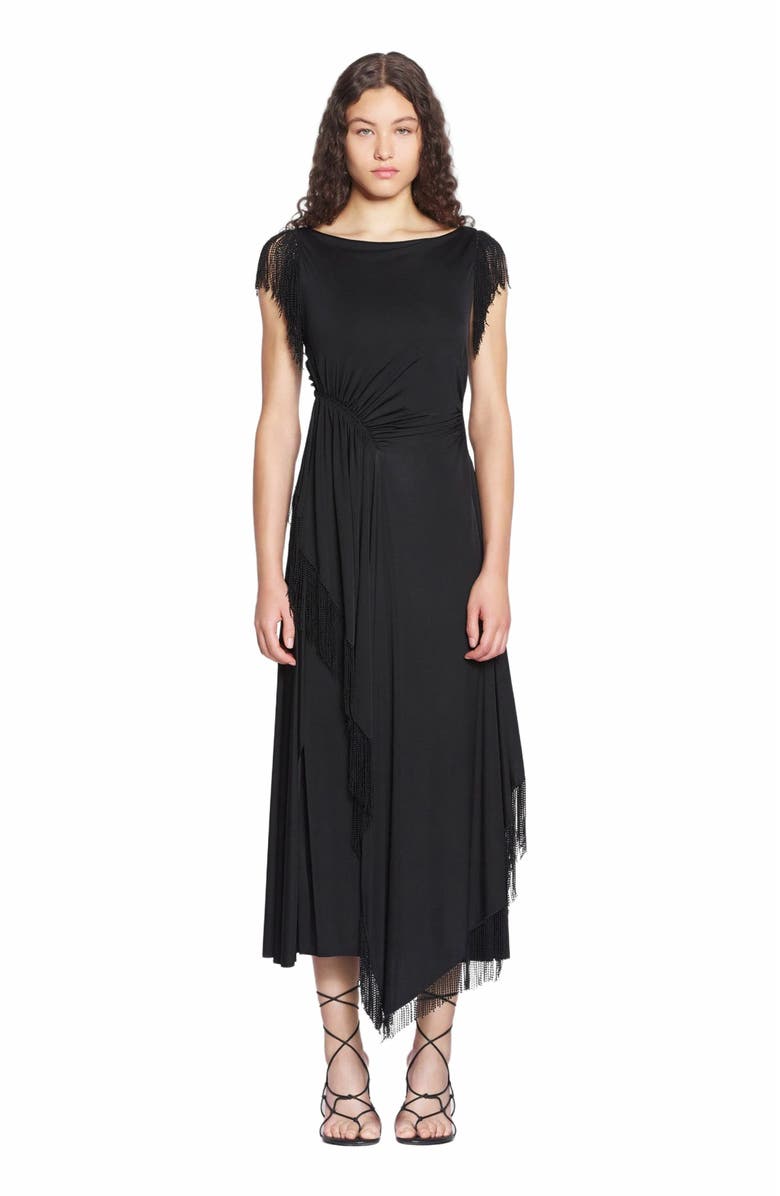 Lanvin EMBROIDERED SLEEVELESS DRESS, Main, color, 