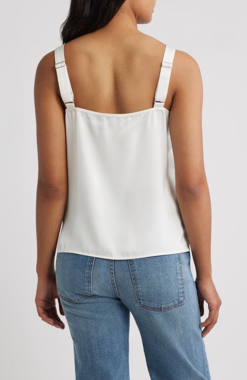 Liverpool Los Angeles Lace Trim Satin Camisole In White