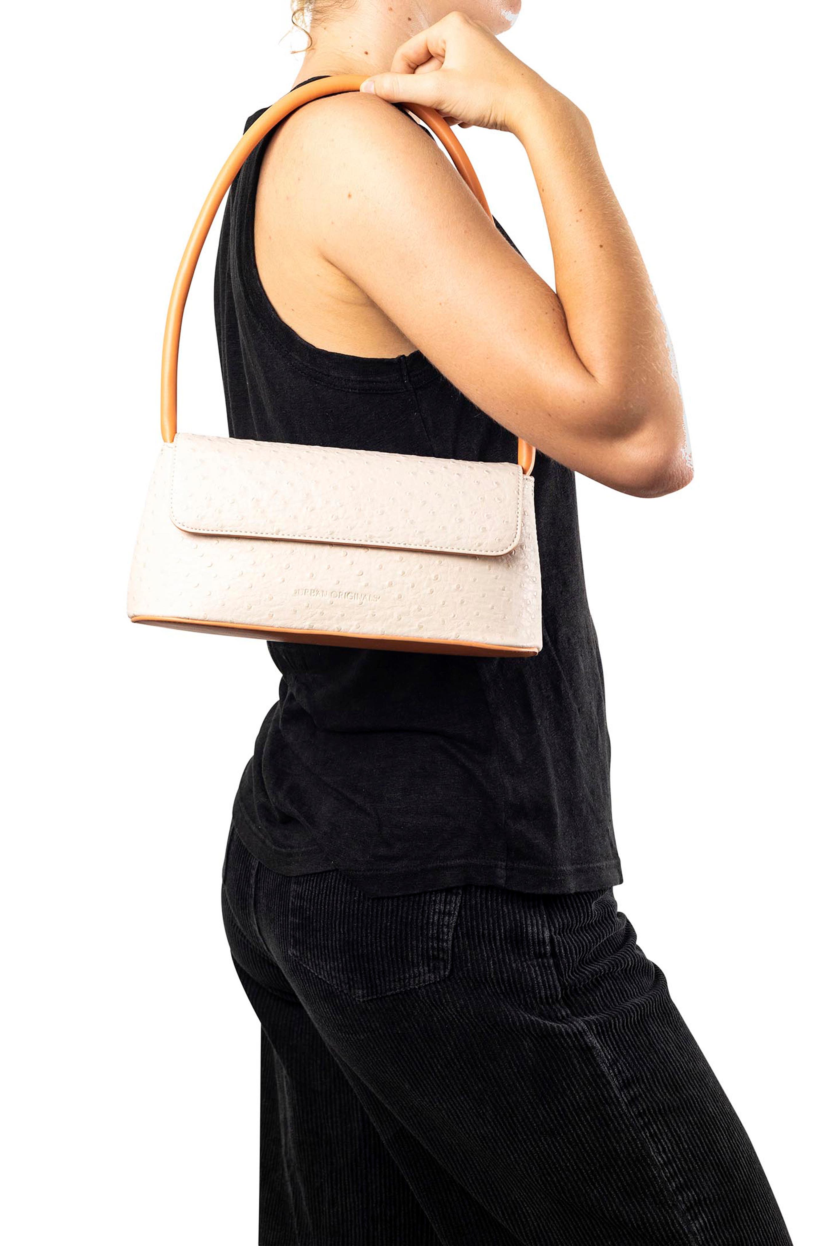 Urban Originals Clover Vegan Leather Shoulder Bag, Alternate, color, Cream