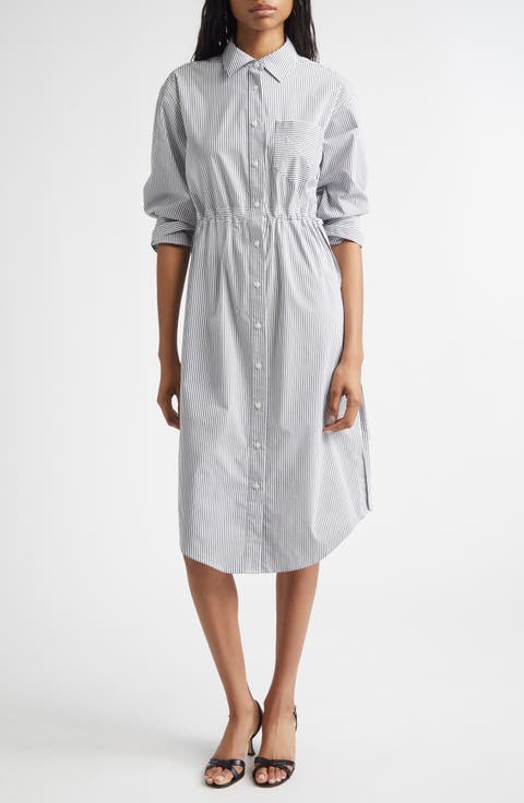 Annalisa Long Sleeve Midi Shirtdress