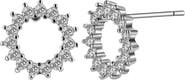 DLORIA Crystal Halo Stud Earrings