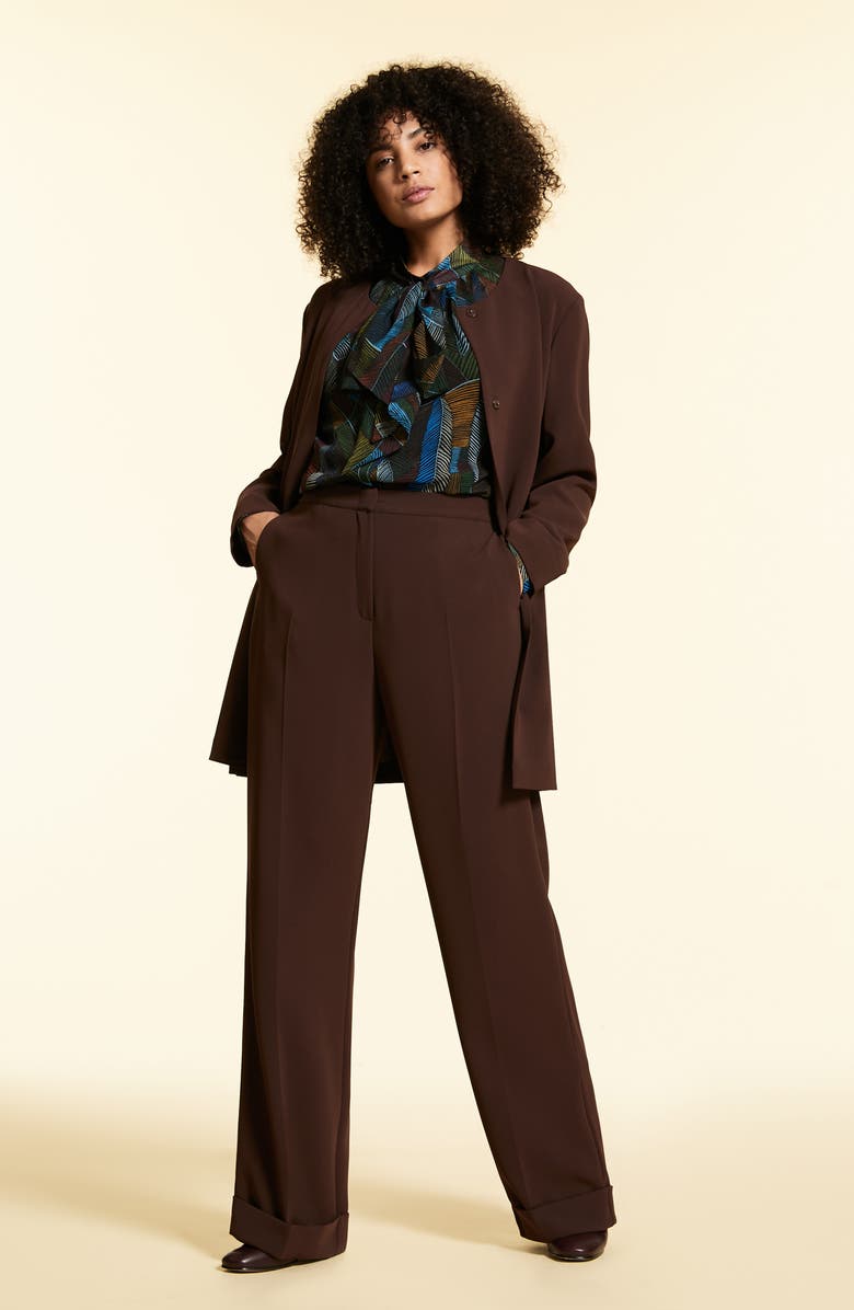 Marina Rinaldi Printed Chiffon Shirt, Alternate, color, 