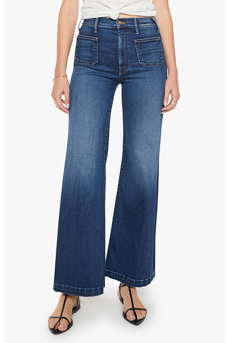 The Hustler Roller Sneak High Waist Wide Leg Jeans, Main, color, TAKING CHANCES