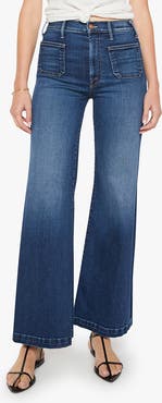 MOTHER The Hustler Roller Sneak High Waist Wide Leg Jeans