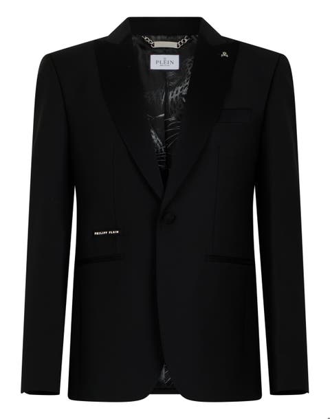 Wool Regular Fit Blazer Skull Panther Men