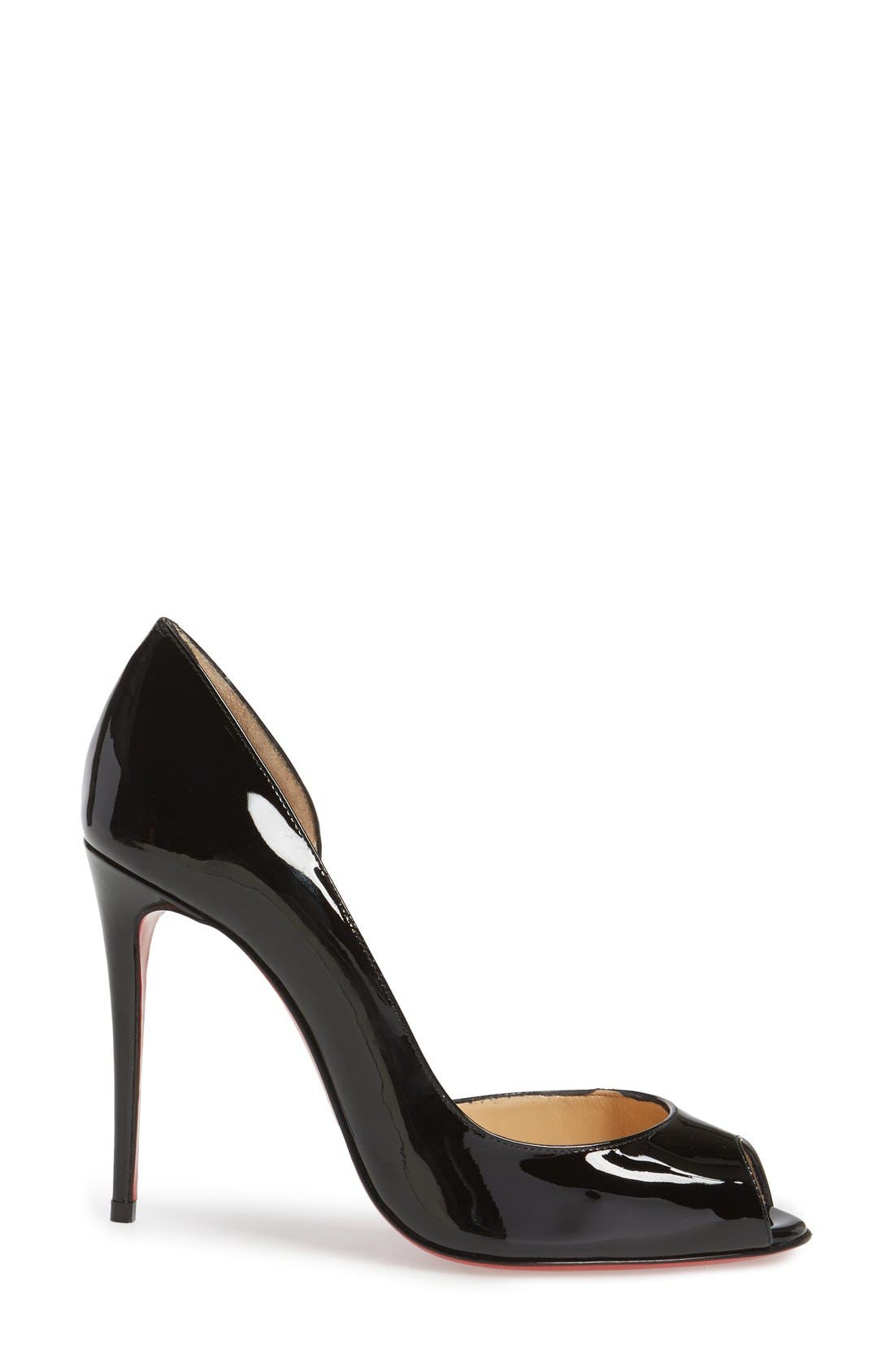 Christian Louboutin Demi Half d'Orsay Peep Toe Pump, Alternate, color, 