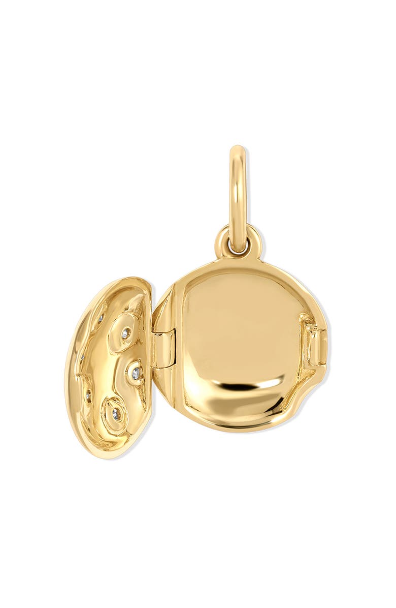 Adina Reyter Celestial Diamond Locket Mini Charm, Alternate, color, Yellow Gold