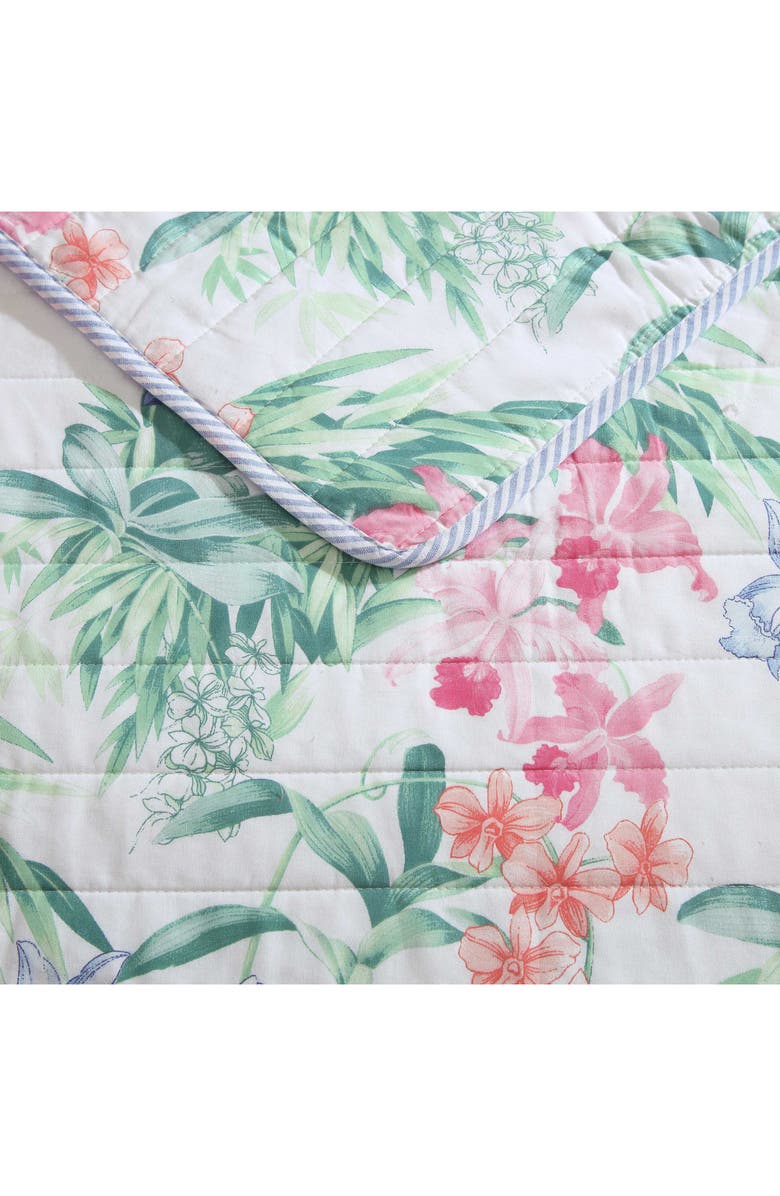 Tommy Bahama Island Orchid Reversible Quilt & Sham Set, Alternate, color, White Multi