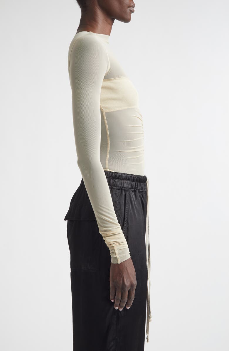 Rick Owens Temple Bandeau Tulle Top, Alternate, color, Sand