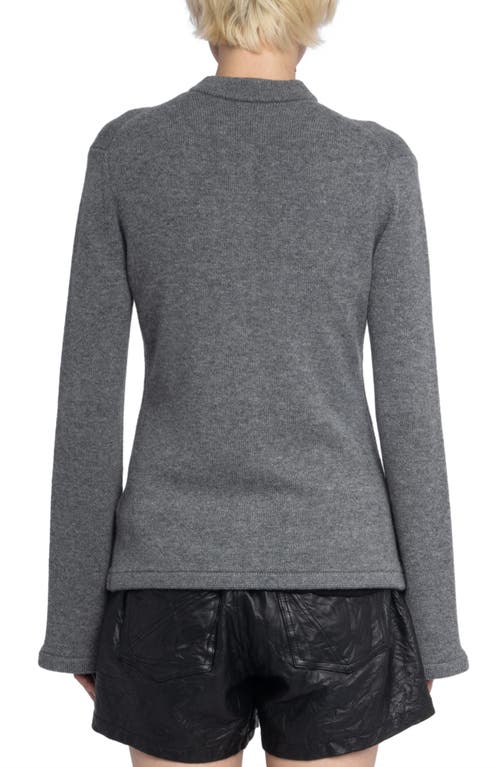 Zadig & Voltaire Womens Anthracite Lucy Wool And Cashmere Cardigan In Gray