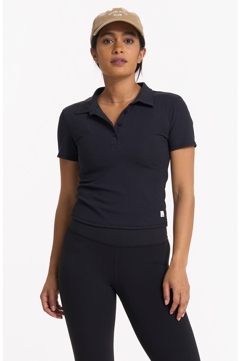 Pose Trim Polo, Alternate, color, BLACK