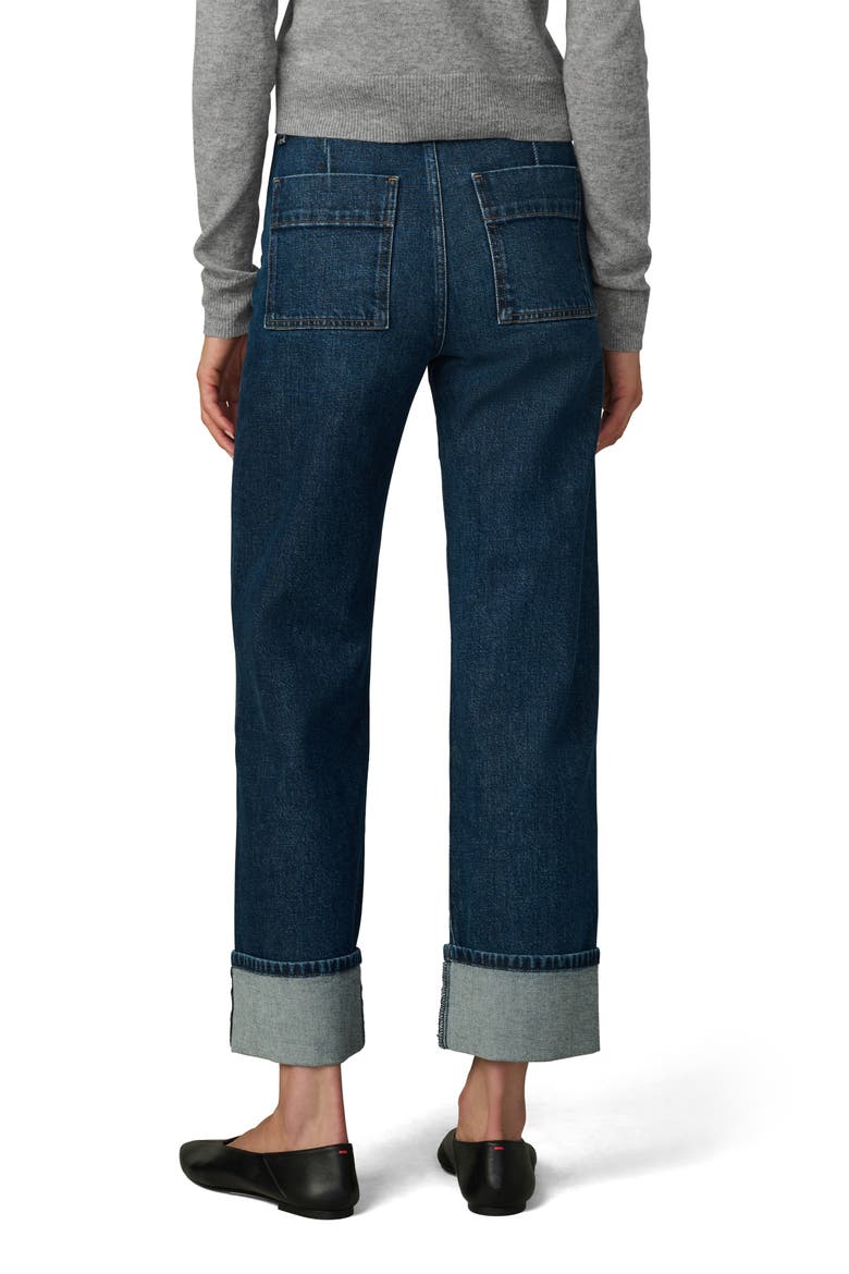 The Margot Cuffed Slant Pocket High Waist Relaxed Straight Leg Jeans, Alternate, color, RENDEZVOUS