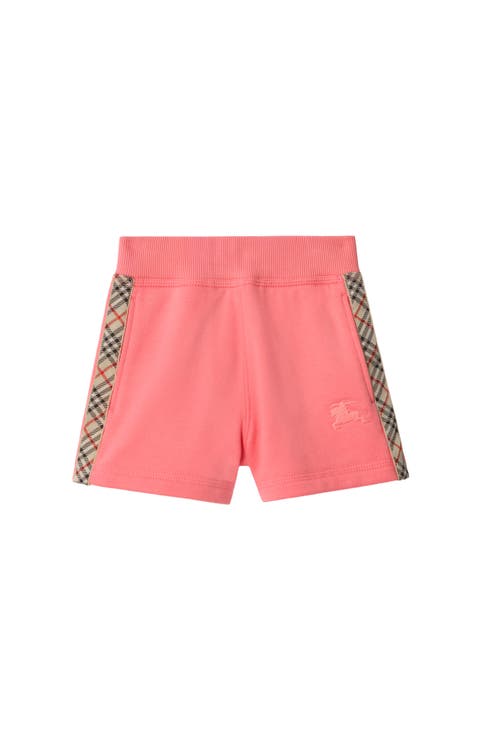 Check Trim Cotton Shorts