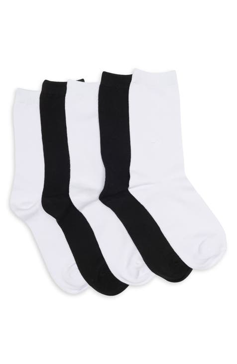 Pack of Five Perfect Cotton Blend Crew Socks