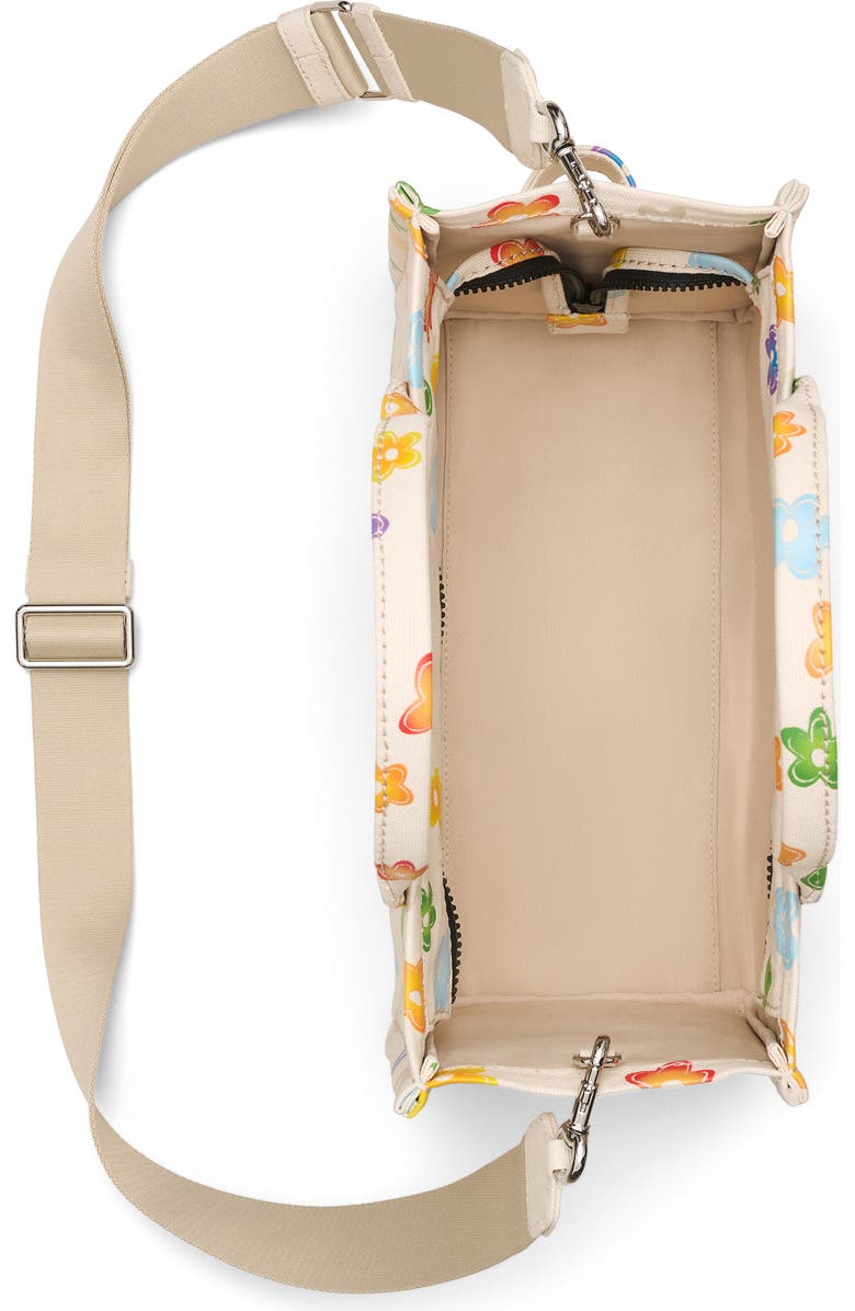 Marc Jacobs The Wild Daisy Canvas Medium Tote Bag, Alternate, color, White Multi