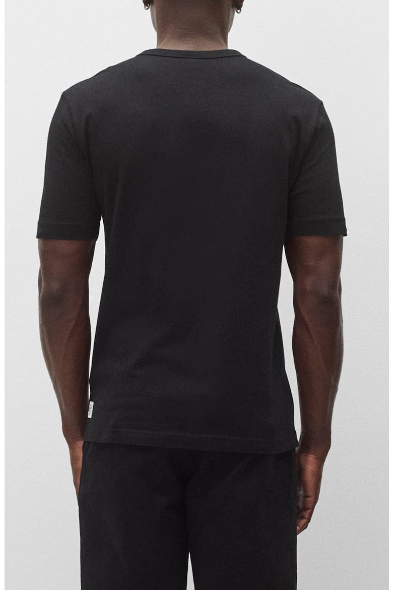 Lightweight Jersey Henley, Alternate, color, BLACK