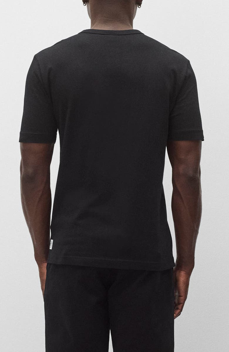 Reigning Champ Lightweight Jersey Henley, Alternate, color, Black