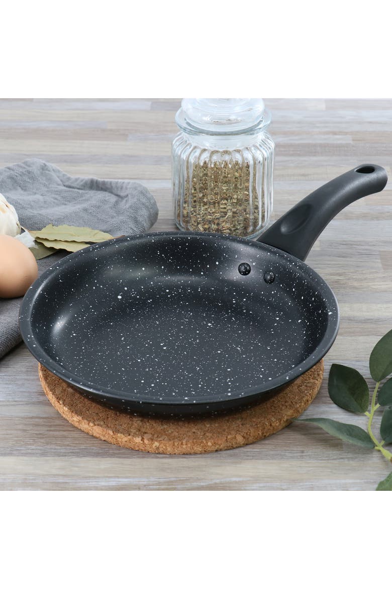 Delhi 8 Inch Round Nonstick Carbon Steel Frying Pan, Alternate, color, White
