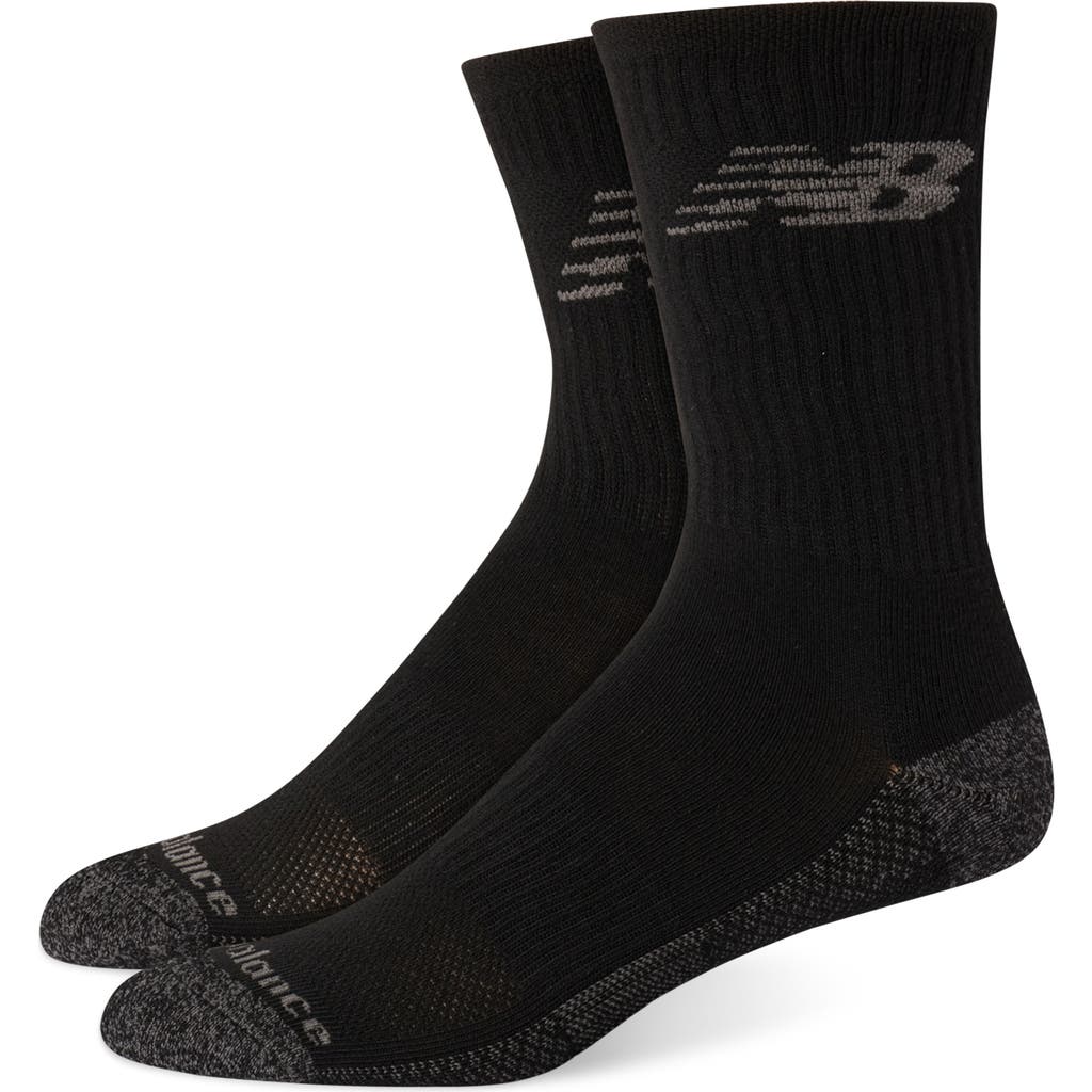 New Balance 2-pk Cool Performance Crew Socks in Black  product