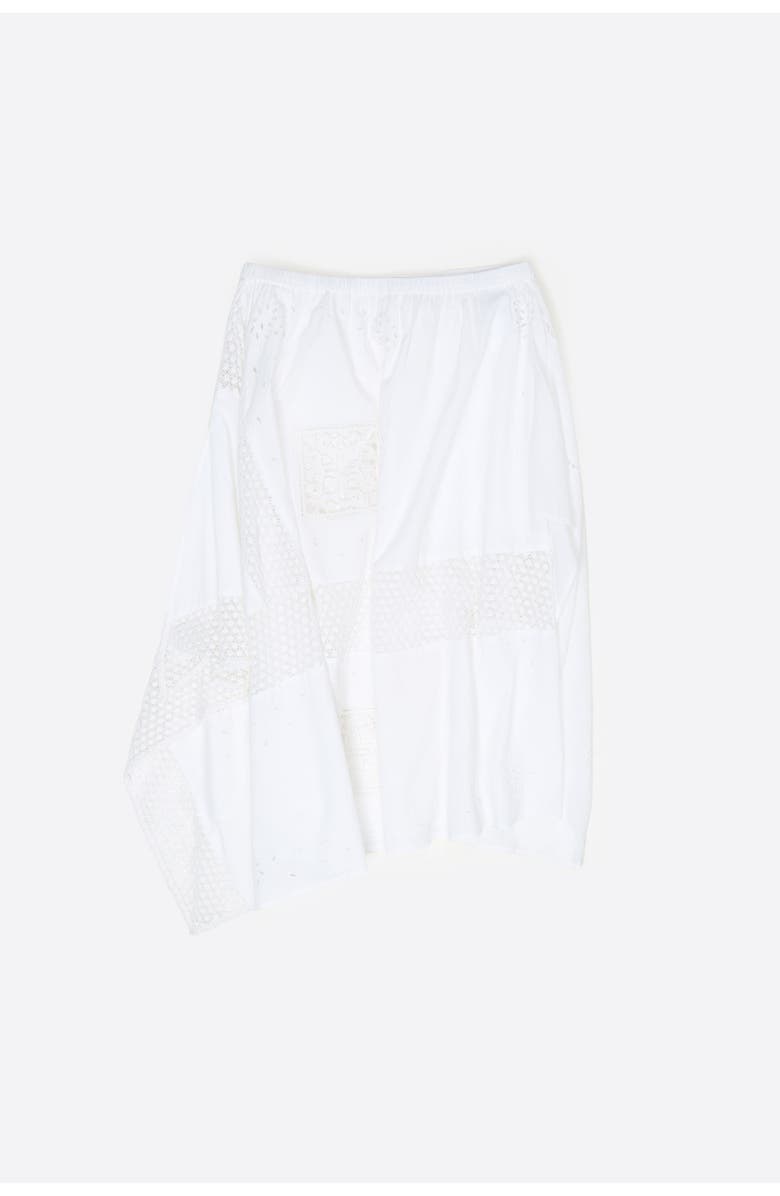 Bimba y Lola Embroidered Asymmetric Midi Skirt, Alternate, color, White
