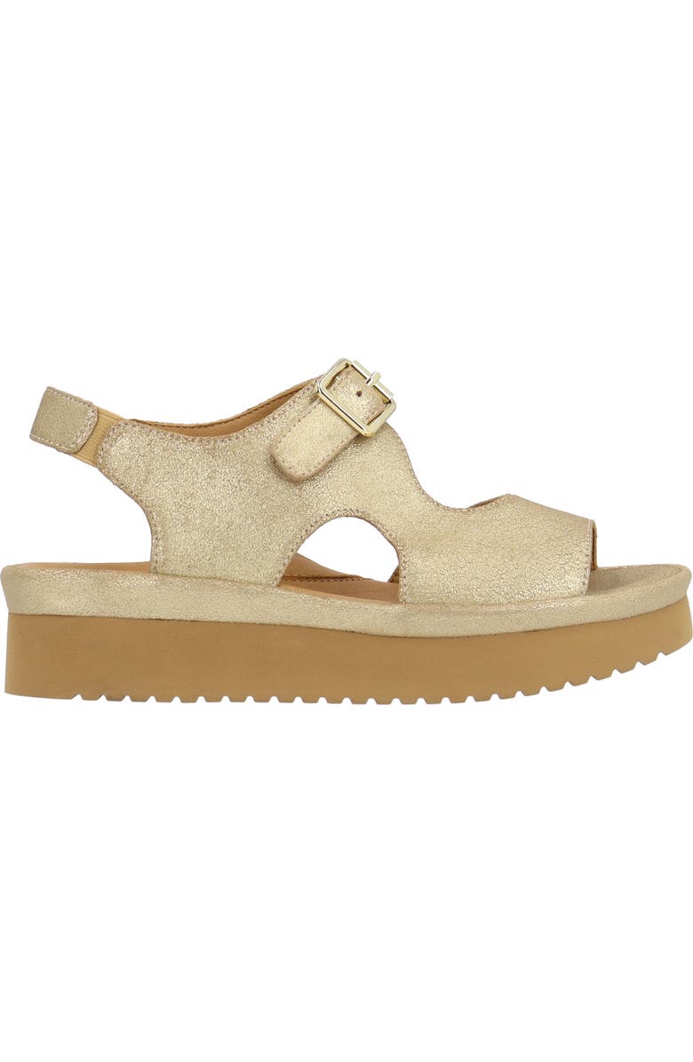 L'Amour des Pieds Azenor Ankle Strap Sandal, Alternate, color, Gold