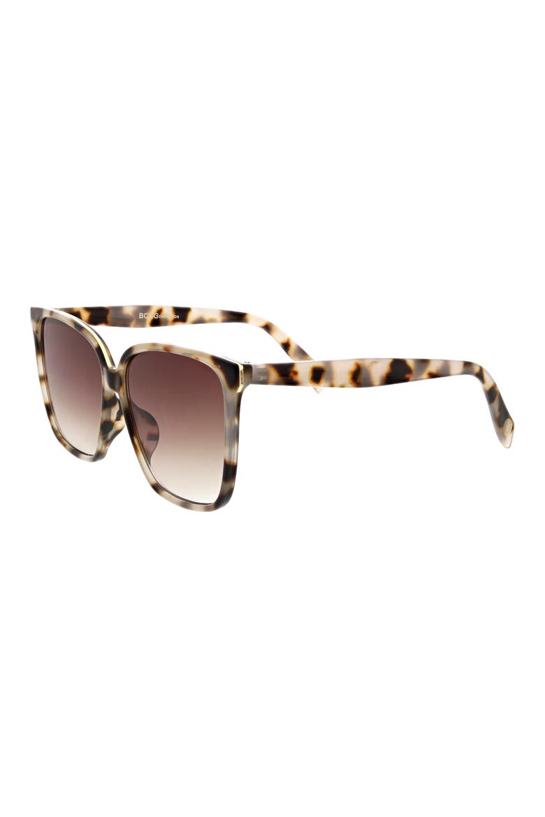 58mm Oversize Square Sunglasses, Main, color, MILKY BROWN DEMI
