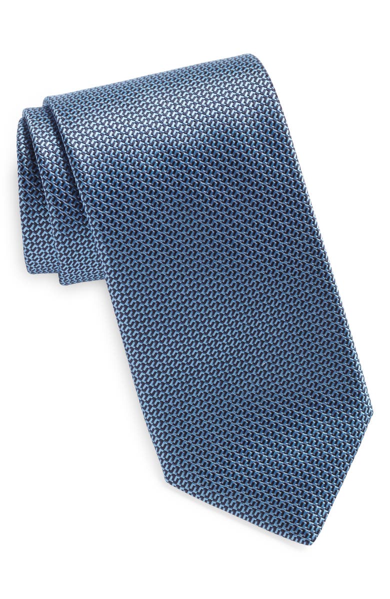 Canali Micropattern Silk Tie, Main, color, 