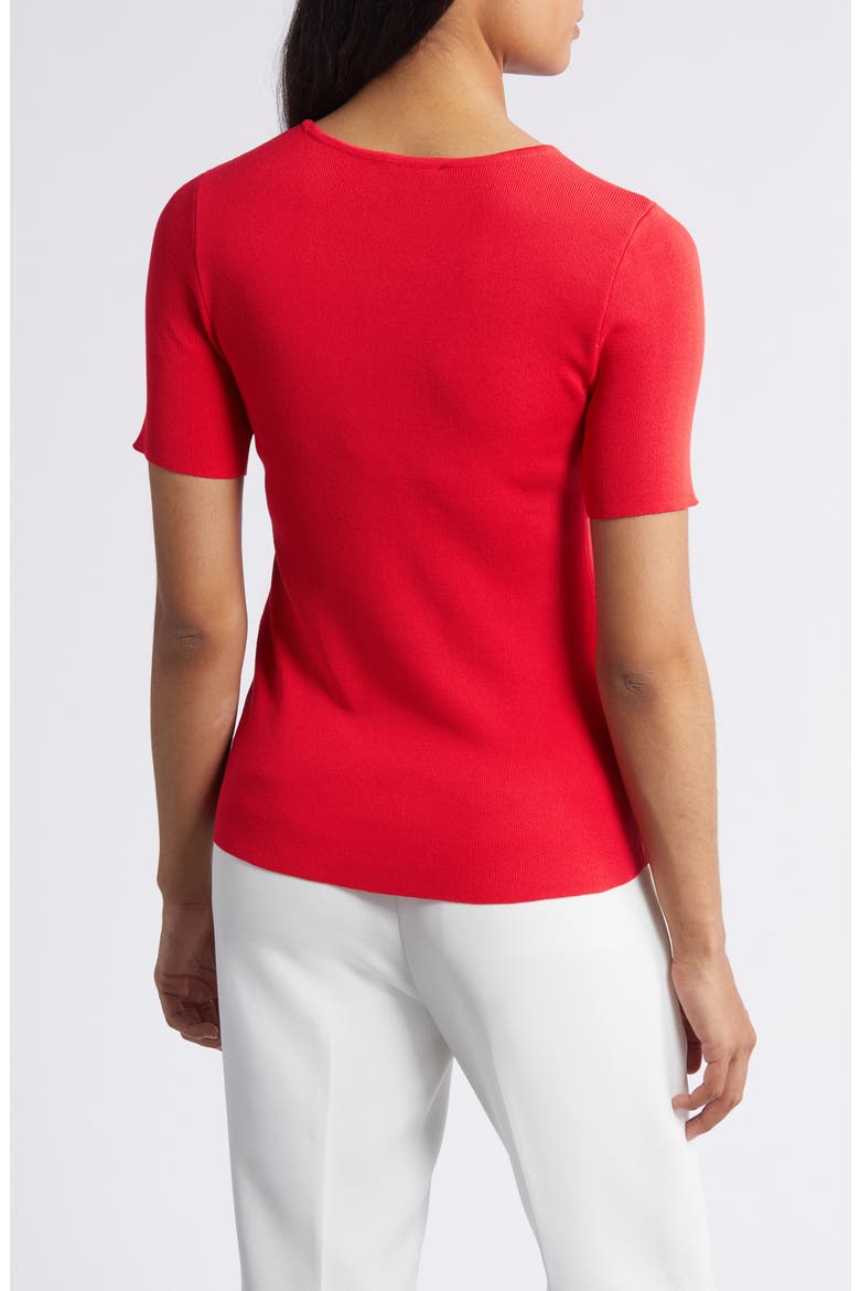 Short Sleeve Sweater, Alternate, color, GRENADINE