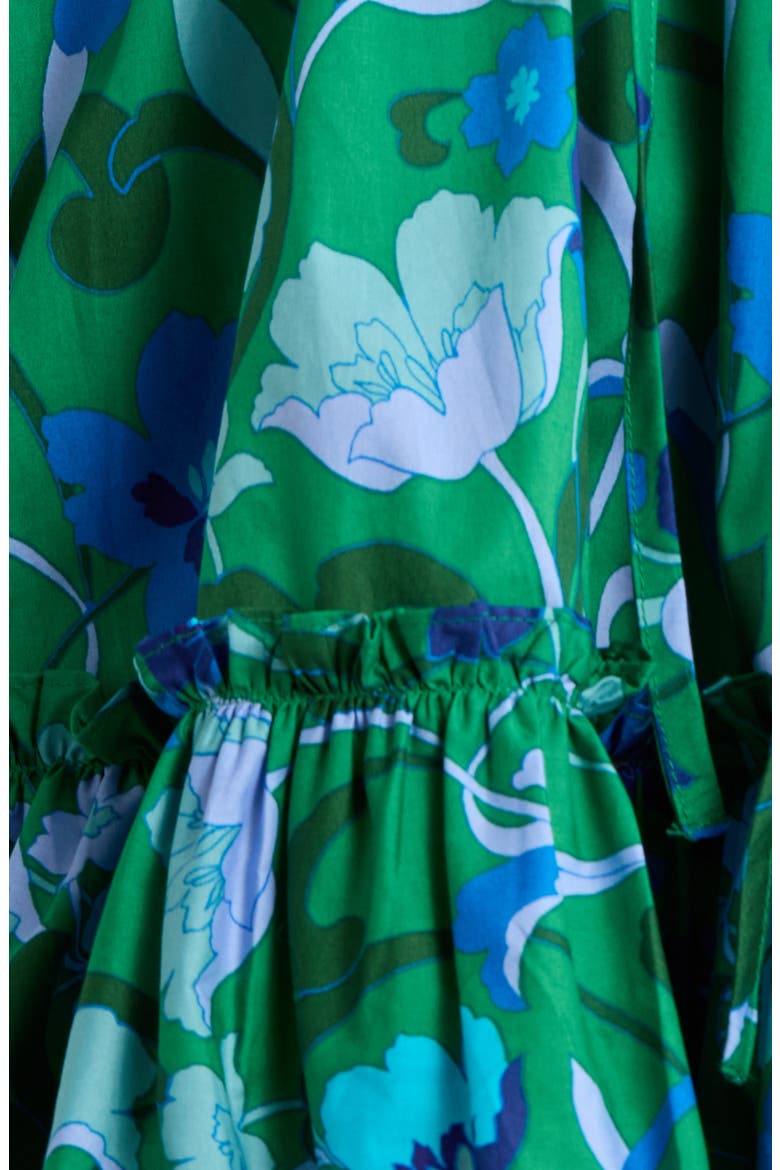 Jaidy Floral Cotton Shirtdress, Alternate, color, KELLY-BLUES-MUL