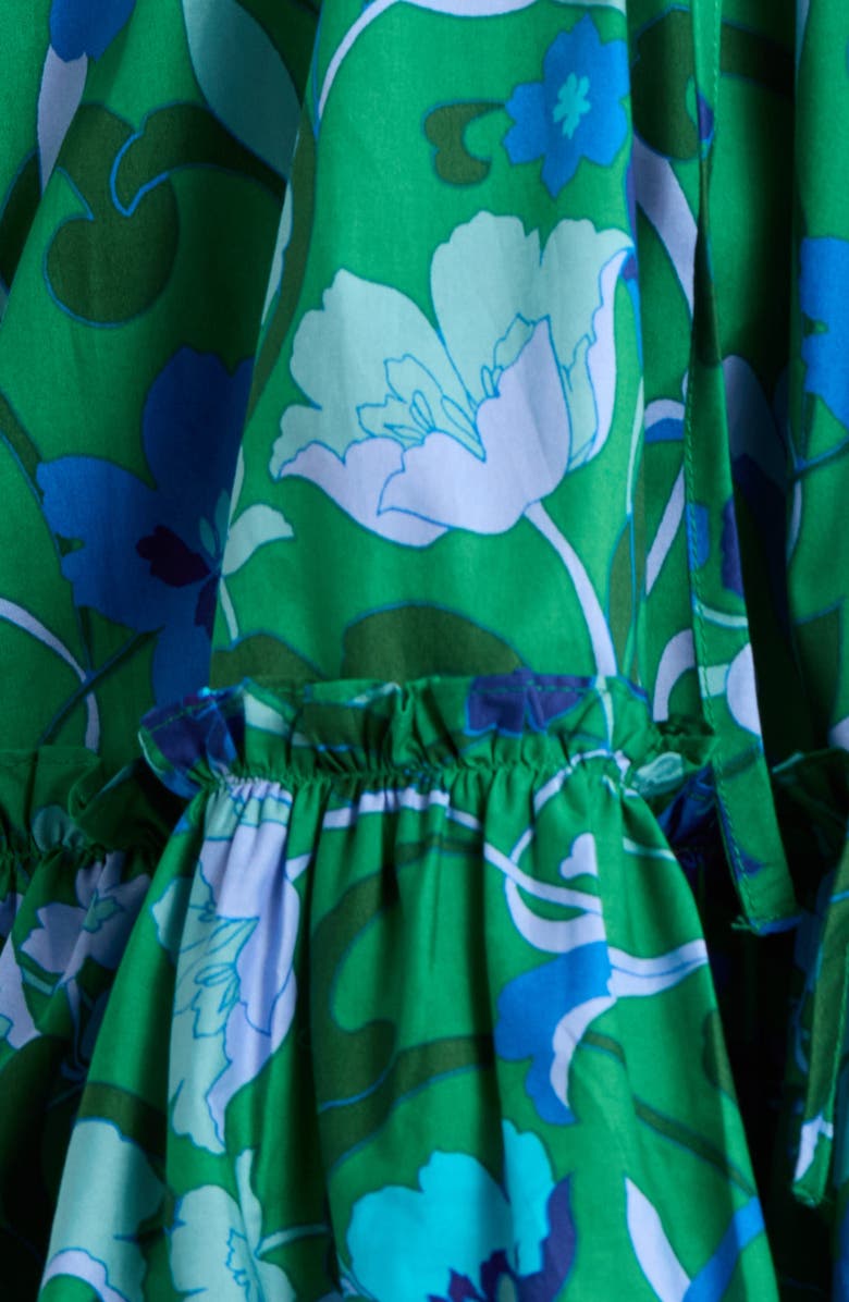 SUGARLIPS Jaidy Floral Cotton Shirtdress, Alternate, color, Kelly-Blues-Mul